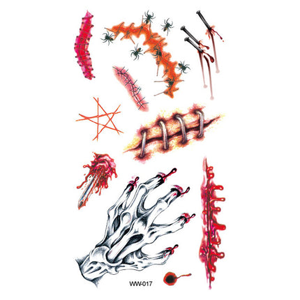 Uglysweatershops Random 10-piece Pack Scary Scar Face Stickers