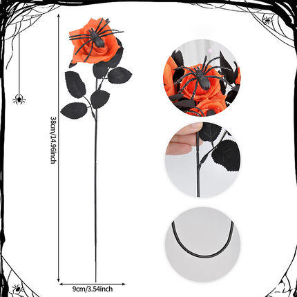 Uglysweatershops 10-Piece Halloween Demon Eye 10-piece Simulation Rose Decoration