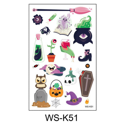 Uglysweatershops Random 10-piece Children's Cartoon Glowing Tattoo Stickers