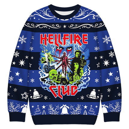 Uglysweatershops Retro Metal Style Christmas Ugly Sweatshirt