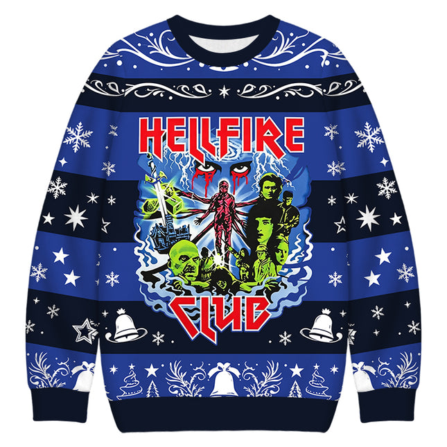 Uglysweatershops Retro Metal Style Christmas Ugly Sweatshirt