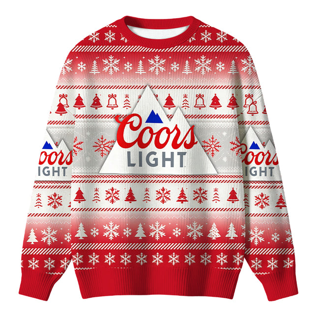 Uglysweatershops Montain Light Christmas Ugly Sweater