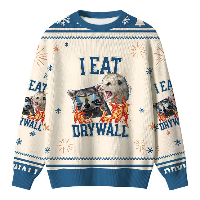 Uglysweatershops I Eat Drywall Christmas Ugly Sweater