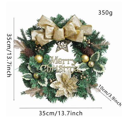 Uglysweatershops Christmas Golden Butterfly Wreath
