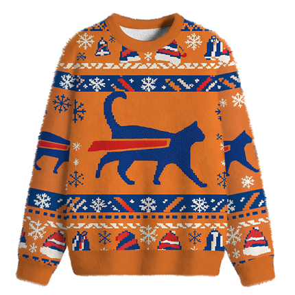 Uglysweatershops Bills Funny Meme Fuzzy Christmas Ugly Sweatshirt