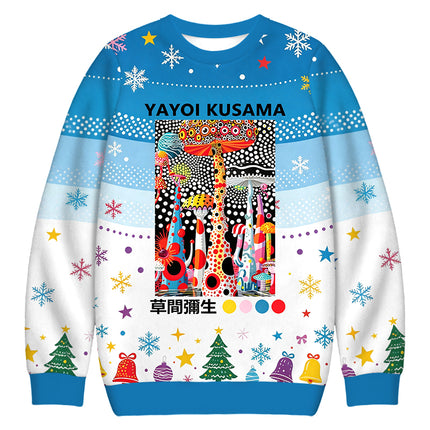 Uglysweatershops Japanese Pop Art Mushroom Christmas Ugly Sweatshirt