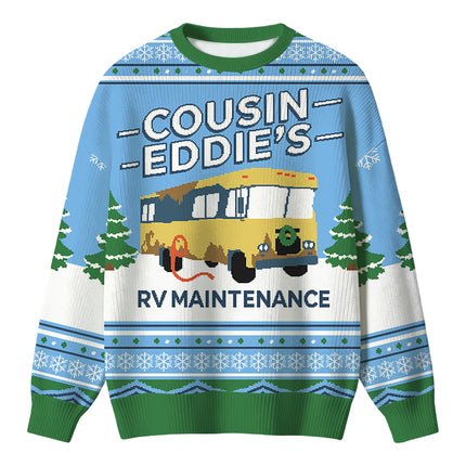Uglysweatershops Retro Camper Christmas Ugly Sweater