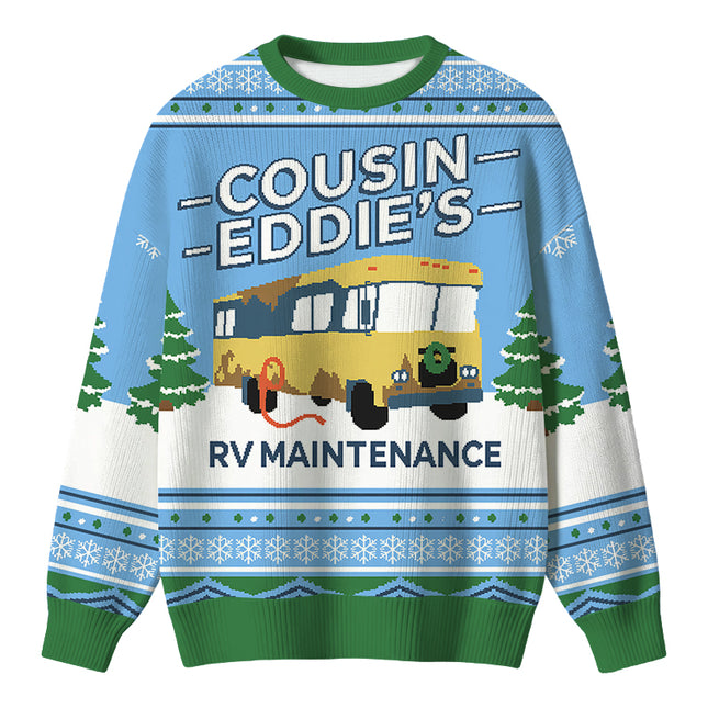 Uglysweatershops Retro Camper Christmas Ugly Sweater