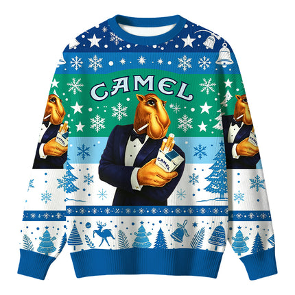 Uglysweatershops Retro Tobacco Smoking Christmas Ugly Sweater