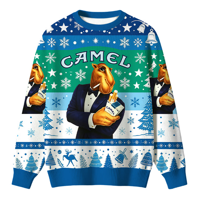 Uglysweatershops Retro Tobacco Smoking Christmas Ugly Sweater