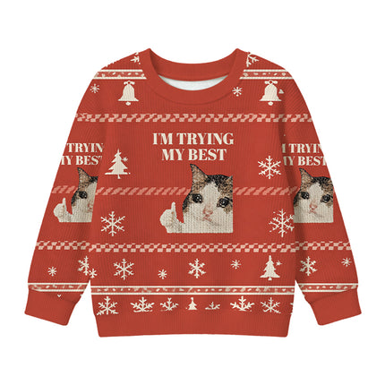 Uglysweatershops I'm Trying My Best Kids Ugly Sweater