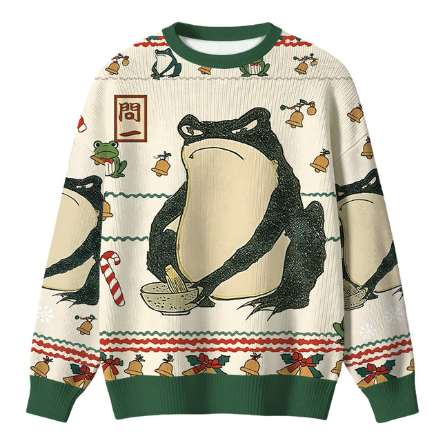 Uglysweatershops Japanese Frog Christmas Ugly Sweater