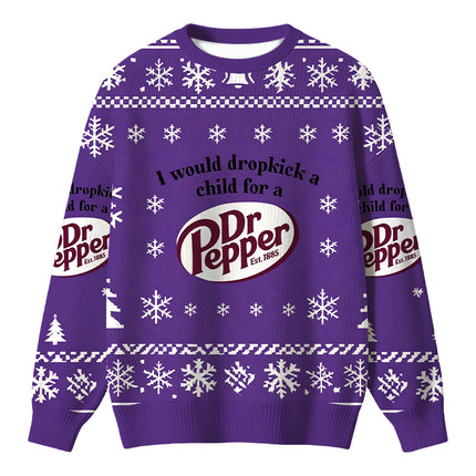 Uglysweatershops I Would Dropkick A Child Christmas Ugly Sweater