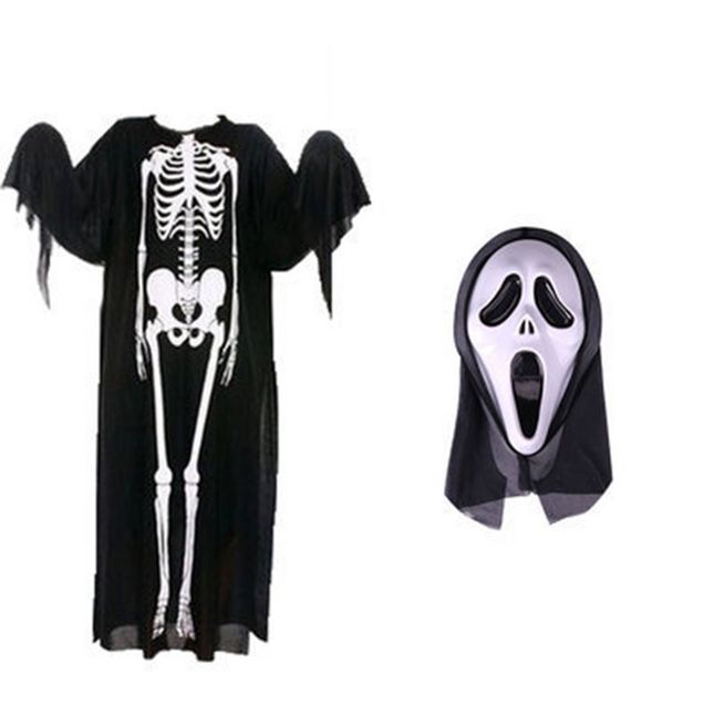 Uglysweatershops Halloween Adult Skeleton Ghost Costume