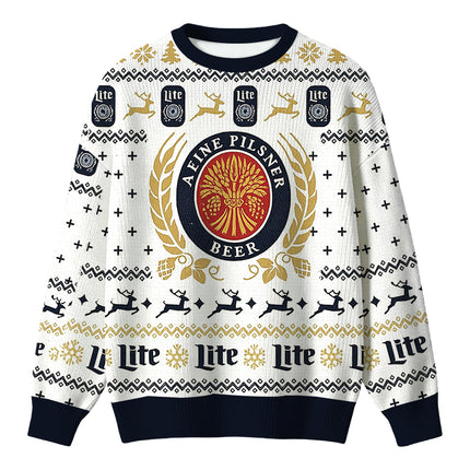 Uglysweatershops White Lite Christmas Ugly Sweater