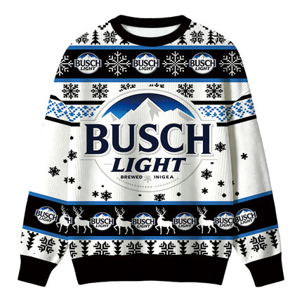 Uglysweatershops Busch Vintage Christmas Ugly Sweater