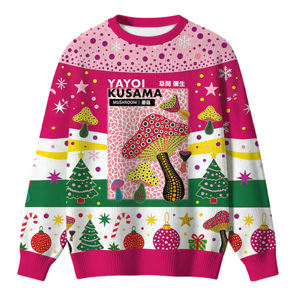 Uglysweatershops Art Mushroom Vintage Christmas Ugly Sweater