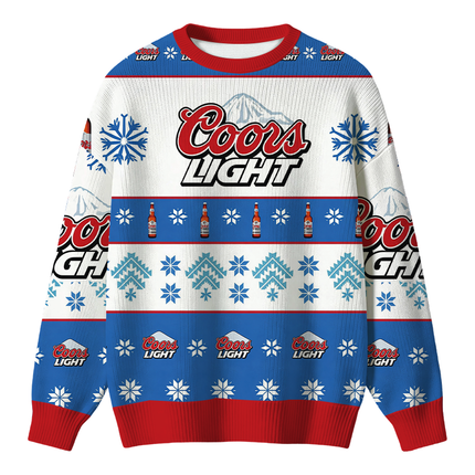 Uglysweatershops Blue Light Christmas Ugly Sweater