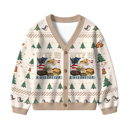 Uglysweatershops WTF Is A Kilometer Meme Kids Ugly Cardigan Sweater