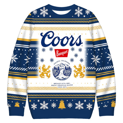 Uglysweatershops Retro Rocky Mountain Beer Christmas Ugly Sweatshirt
