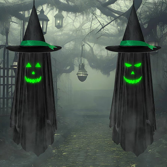Uglysweatershops Ghostly Glow-in-the-Dark Wizard Hat