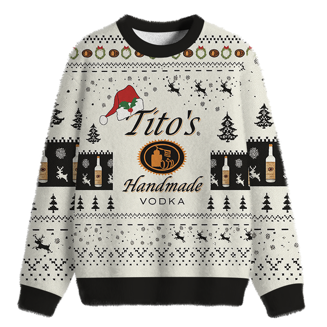 Uglysweatershops Handmade Vintage Fuzzy Christmas Ugly Sweatshirt
