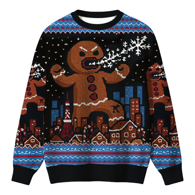 Uglysweatershops Gingerbread Monster Christmas Ugly Sweater