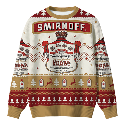 Uglysweatershops Red Wine Christmas Ugly Sweater