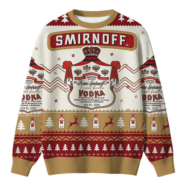 Uglysweatershops Red Wine Christmas Ugly Sweater