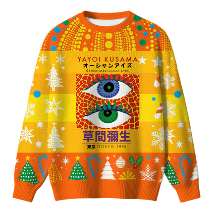 Uglysweatershops Japanese Art Eyes Christmas Ugly Sweater