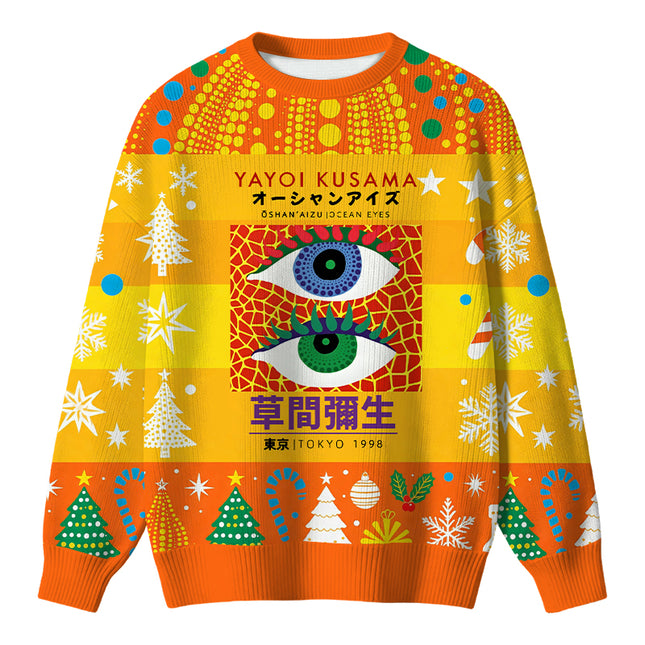 Uglysweatershops Japanese Art Eyes Christmas Ugly Sweater