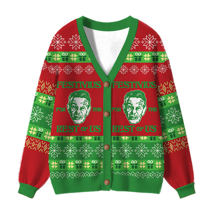 Uglysweatershops Rest of Us Ugly Cardigan Sweater