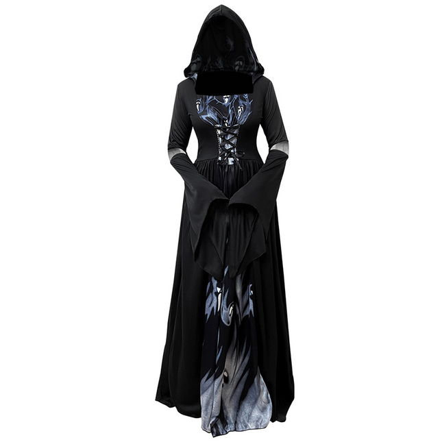Uglysweatershops Halloween Skeleton Mage Witch Cosplay Costume