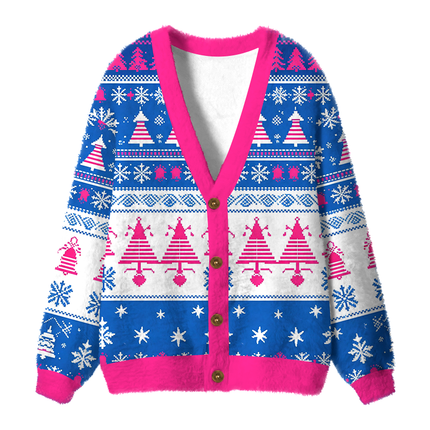 Uglysweatershops Club Cigarettes Fuzzy Ugly Cardigan Sweatshirt