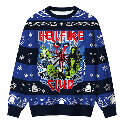 Uglysweatershops Retro Metal Style Christmas Ugly Sweater