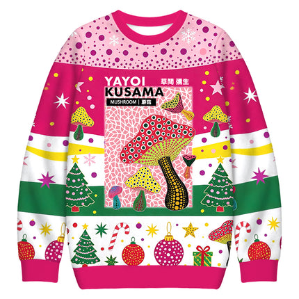 Uglysweatershops Art Mushroom Vintage Christmas Ugly Sweatshirt