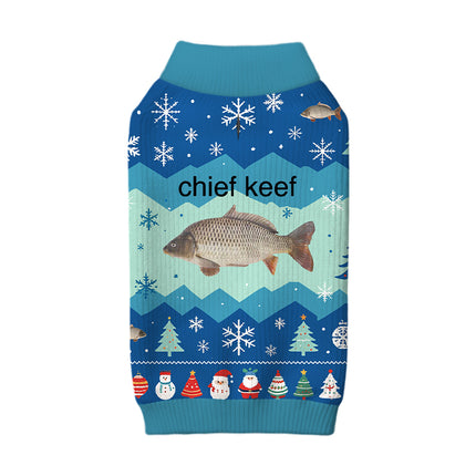 Uglysweatershops Chief Keef Fish Dog & Cat Pet Sweater