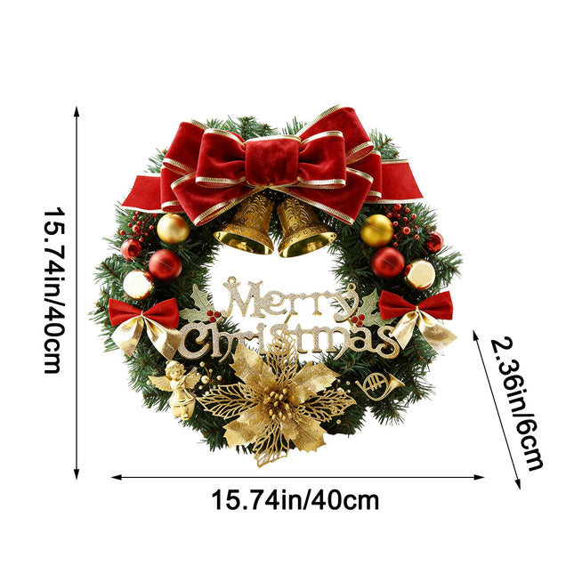 Uglysweatershops Christmas Double Bell Angel Wreath