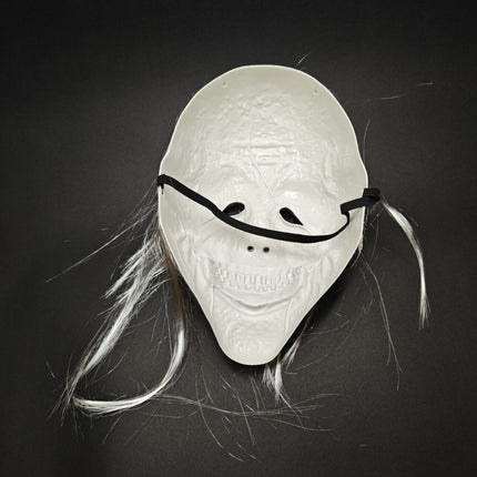 Uglysweatershops Horror Bloody Scar White Hair Clown Mask