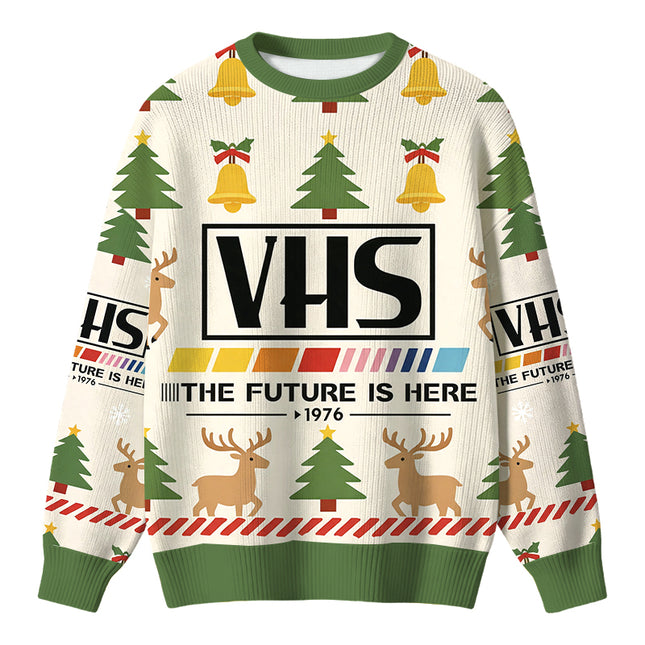 Uglysweatershops VHS 1976 Vintage Christmas Ugly Sweater