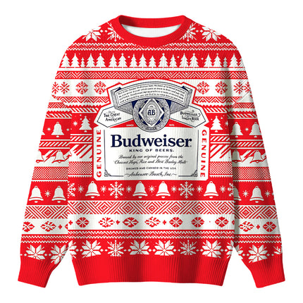 Uglysweatershops Retro Ornate Beer Christmas Ugly Sweater