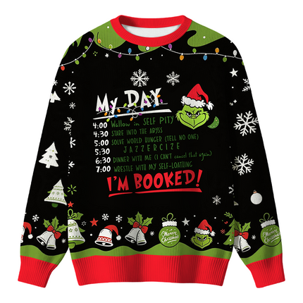 Uglysweatershops My Day I'm Booked Christmas Ugly Sweater