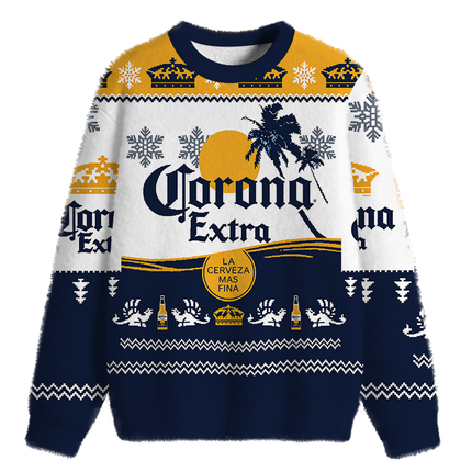 Uglysweatershops Extra Vintage Fuzzy Christmas Ugly Sweatshirt