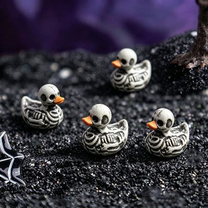 Uglysweatershops Halloween 10-Pack Hell Skull Duck Resin Crafts