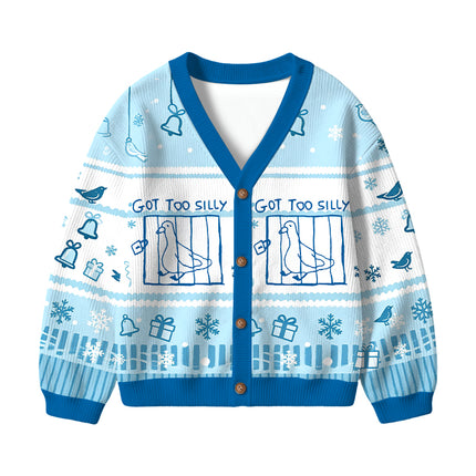 Uglysweatershops Got Too Silly Meme Kids Ugly Cardigan Sweater