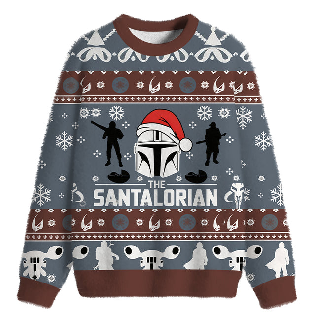 Uglysweatershops Movie Funny Fuzzy Christmas Ugly Sweatshirt