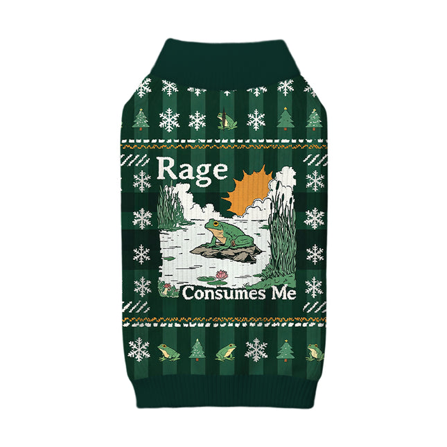 Uglysweatershops Rage Consumes Me Frog Dog & Cat Pet Sweater