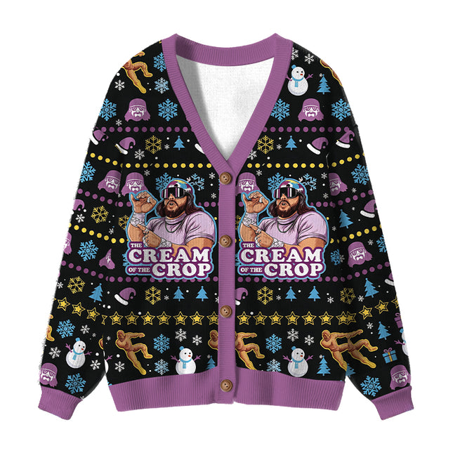 Uglysweatershops The Jesus of the Crop Ugly Cardigan Sweater