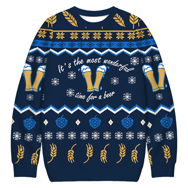 Uglysweatershops It's the Most Wonderful Time Christmas Ugly Sweatshirt