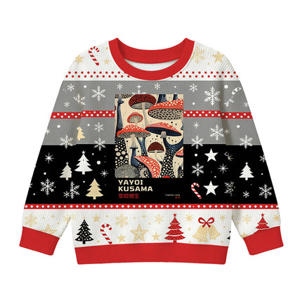 Uglysweatershops Art Dancing Mushroom Kids Ugly Sweater